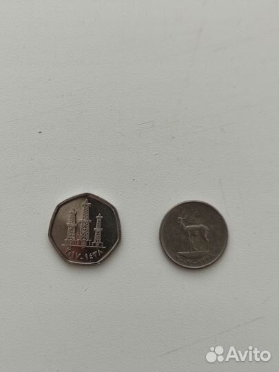 Монета ОАЭ 25 филсов 50 филсов