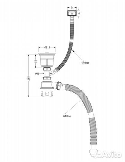 Кухонная мойка нерж.сталь графит D&K DKS604506, в