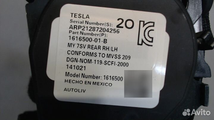 Ремень безопасности Tesla Model Y, 2021