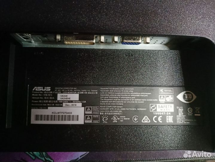 Монитор asus va24ehe