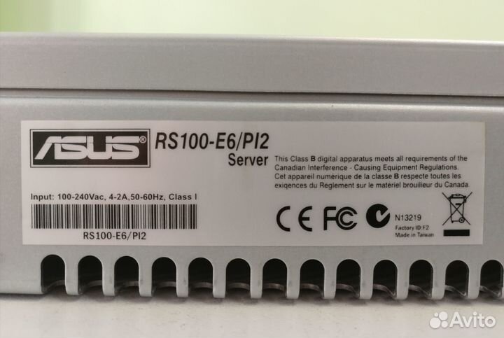 Серверный корпус 1U Asus RS100-E6/PI2