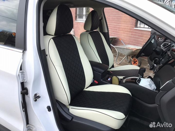 Чехлы на Кашкай J11 из Экокожи Ромб