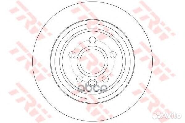 Диск тормозной зад DF6187 TRW