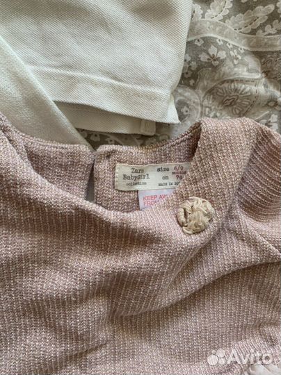 Вещи на девочку пакетом 6-12 месяцев zara