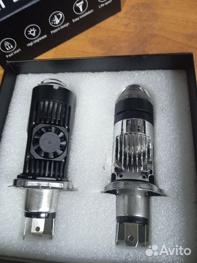 Светодиодные лампы h4 с линзой