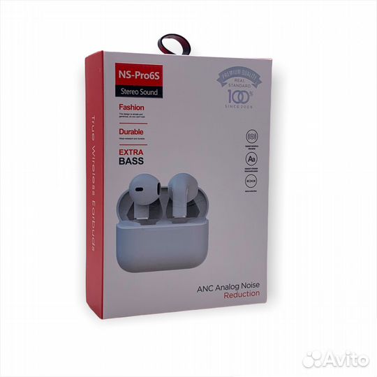 %%BT TWS гарнитура NS-PRO 6S White