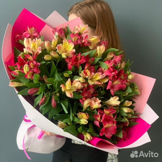 Цветы. Альстромерия букет. доставка