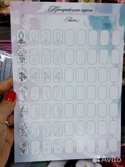 Тренеровочные карты для маникюра