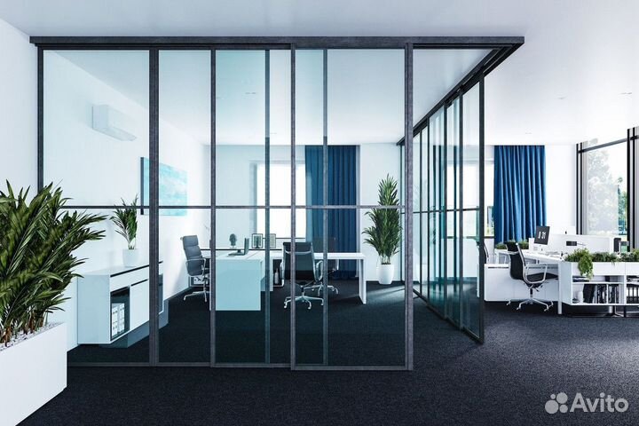 Перегородки остекление