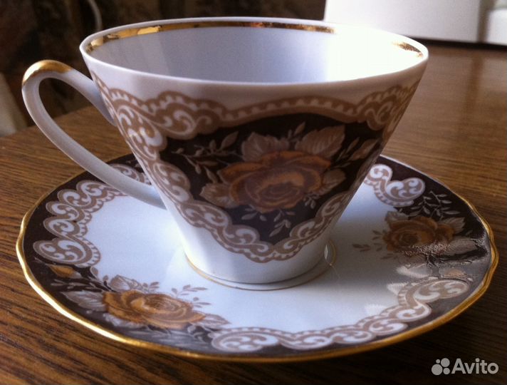 Кофейный набор (рижский фарфор) 18 предметов новый