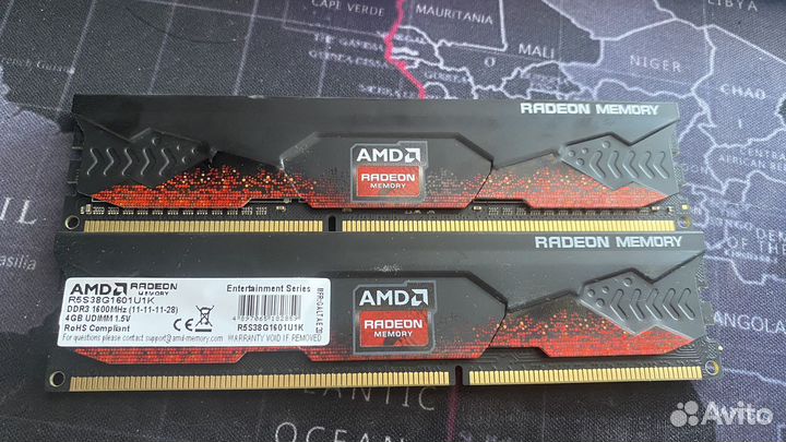 Оперативная память AMD Radeon DDR3 (4x2)