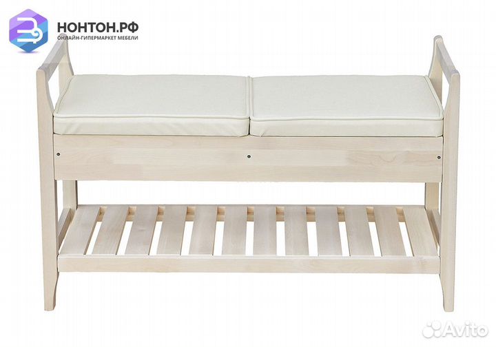 Банкетка Н бук / экокожа бежевая