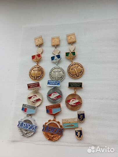 Спортивные значки времён СССР наградные