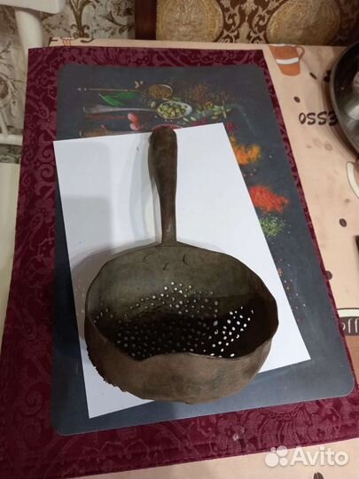 Друшлак медный старинный