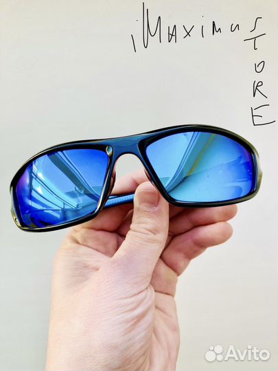 Спортивные поляризационные очки чёрно-синие