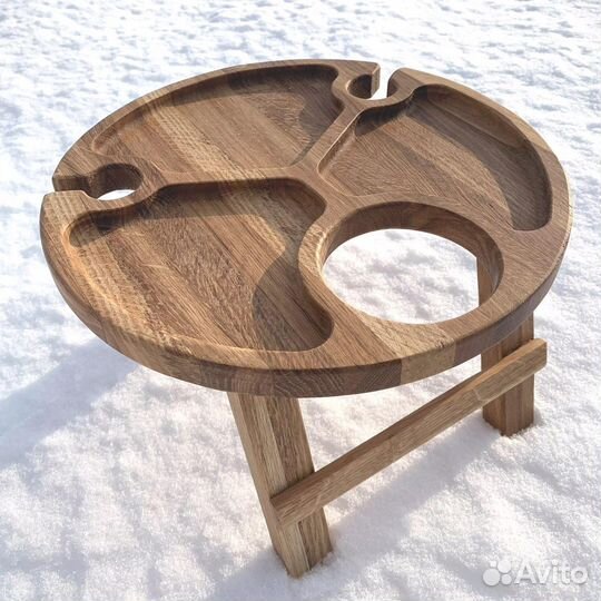 Винный столик деревянный, менажница