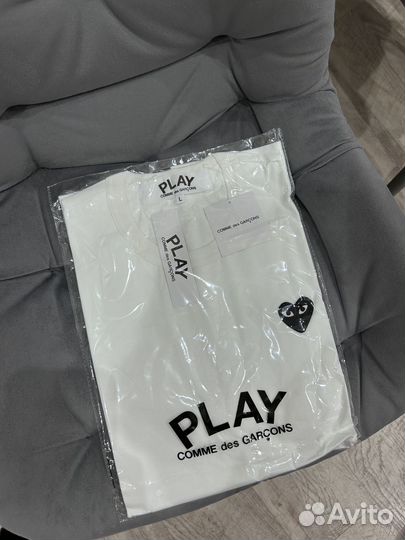 Футболка Comme Des Garcons Play Black logo Оригина