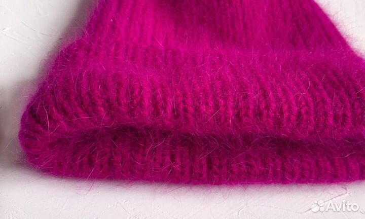 Шапка вязаная из пуха норки
