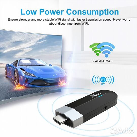 Тв-стик X98 S500 (тв Бокс 4/32 Gb с устан.прогр.)