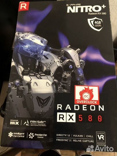 Видеокарта rx580 4gb sapphire nitro