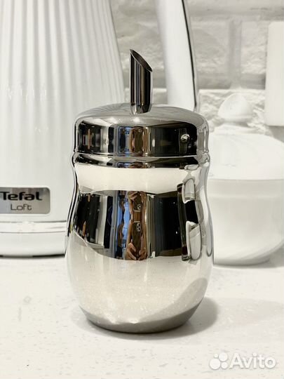 Сахарница с дозатором vitesse нержавеющая сталь