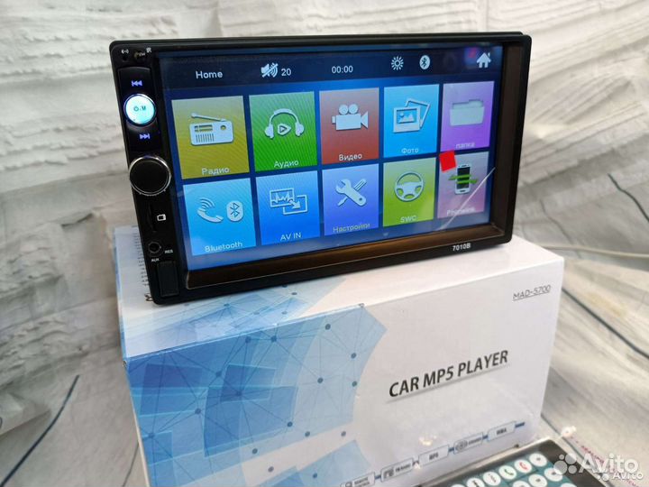 Магнитола 2din с AUX bluetooth