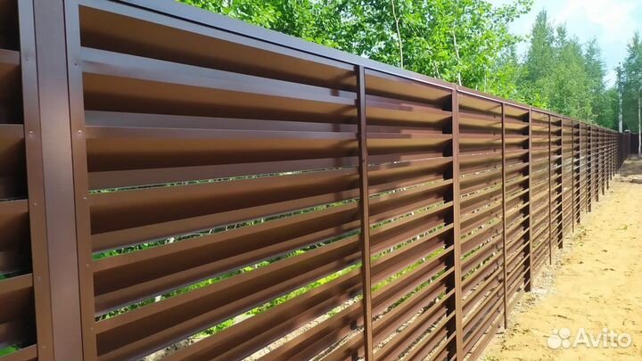 Забор из профнастила, Откатные ворота