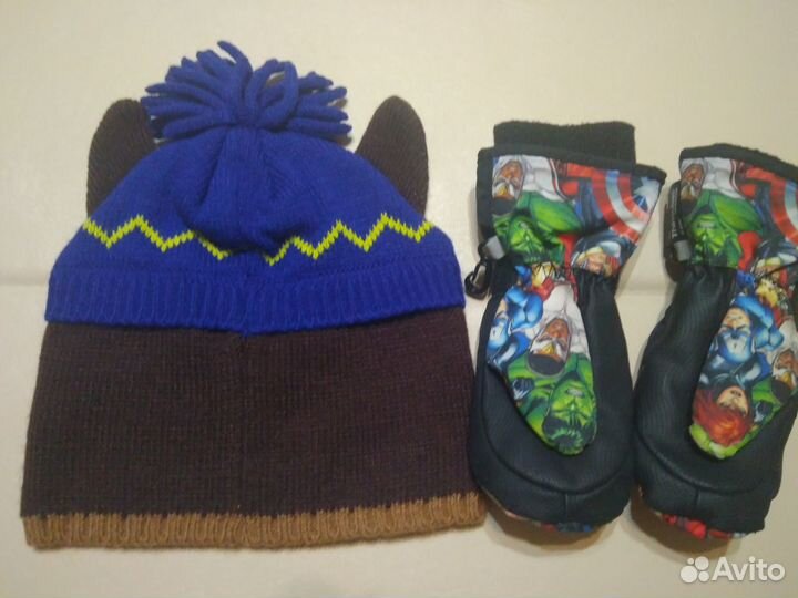 Шапки Lassie, варежки H&M