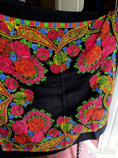 Платок винтаж нат шёлк