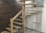 Изготовления деревянных лестниц, отделка металичес