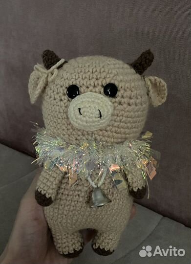 Игрушка вязаная Бычок