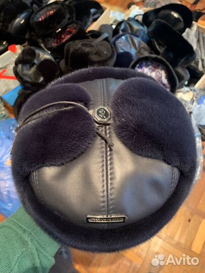 Ушанка Норка с Кожей Stefano Ricci