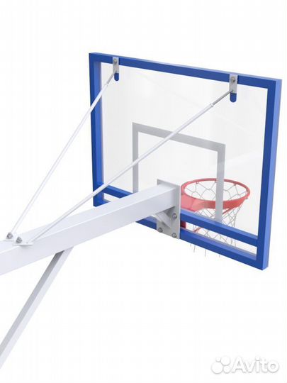 Стойка стационарная с тренировочным щитом из оргстекла 10 мм и усиленным кольцом Pioner A13432