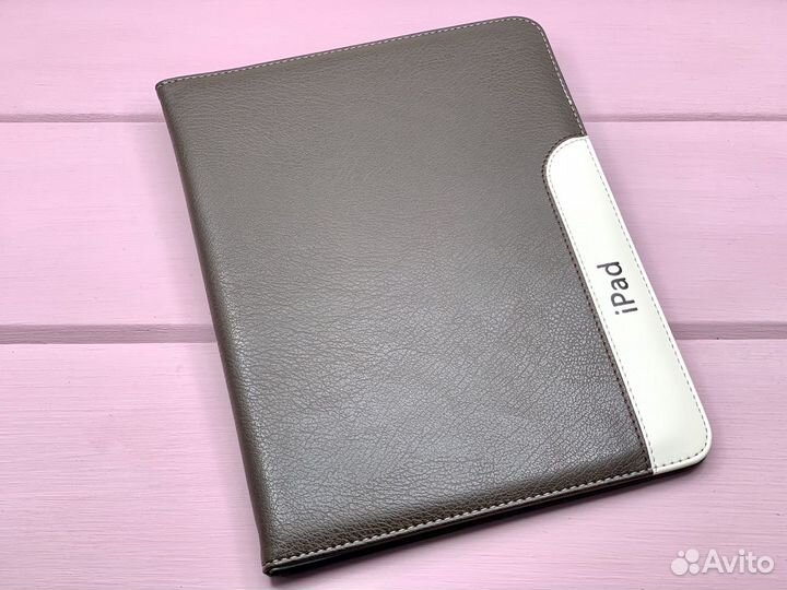 Чехол на iPad с кожаной вставкой
