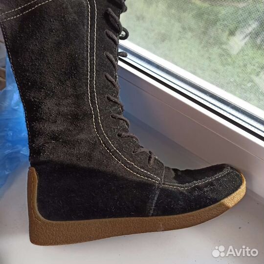 Сапоги натуральная замша 38
