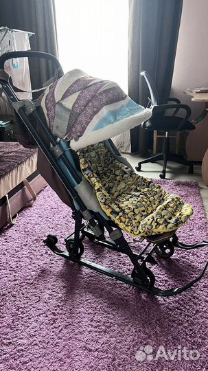 Коляска санки б/у