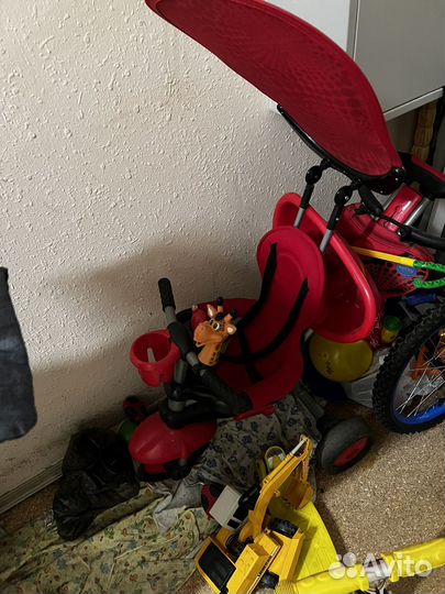 Детский велосипед с родительской ручкой