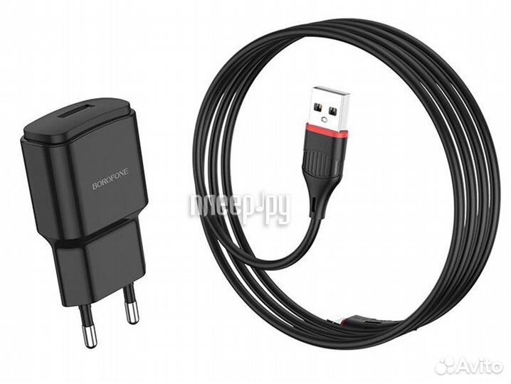 Borofone BA48A Orion 1xUSB 2.1А кабель Lightn
