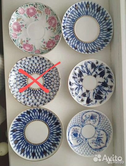 Блюдца от советских сервизов
