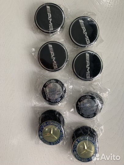 Колпачки заглушки на литые диски Mercedes