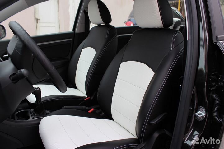 Автомобильные чехлы комплект из экокожи Авточехлы