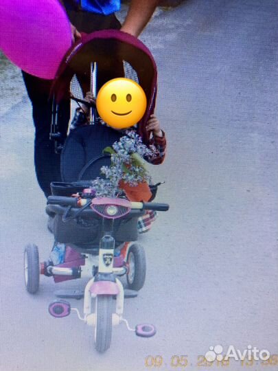 Детский велосипед с ручкой бу