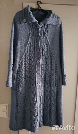 Вязаное пальто кардиган