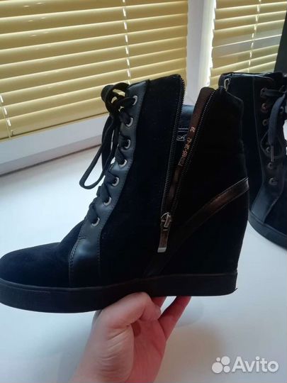 Ботильоны, ботинки женские замшевые