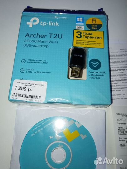 Archer T2U Мини Wi-Fi USB-адаптер, tp- link