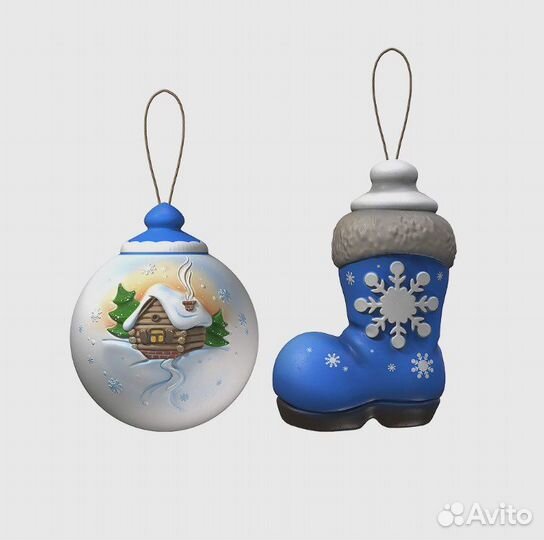 Елочные игрушки для росписи