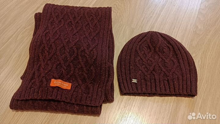 Комплект шапка и шарф мужской