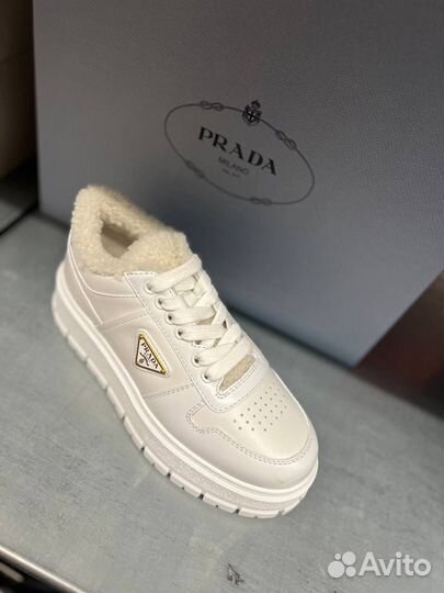 Кроссовки утепленные prada оригинал