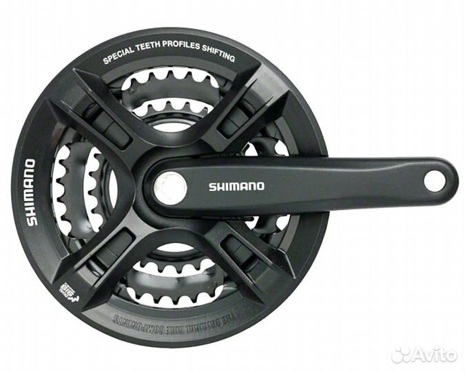 Шатуны Shimano tourney, TY-301, 170 мм, 48/38/28