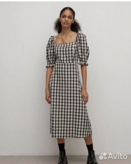 Платье в клетку m
